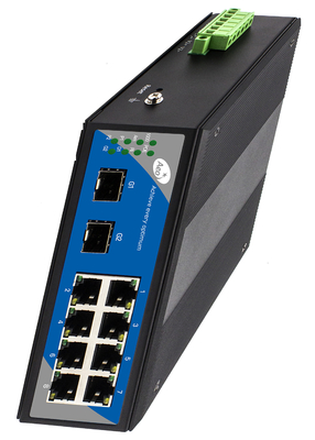기가비트 8포트 스마트 SFP 스위치 산업용 링 루프 관리 8 POE 및 2 SFP