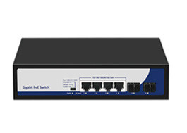 4*Gigabit 포와 6-공항 기가비트 포 스위치는 + 2*Gigabit 업링크 SFP 공항을 포팅시킵니다