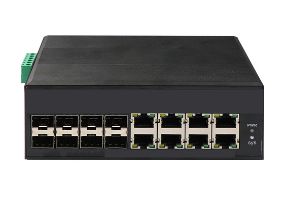 전체 기가비트 8 POE 이더넷 및 8 SFP 포트가 있는 산업용 관리형 SFP 파이버 스위치