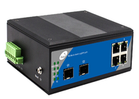 IP40 SFP 광 스위치 단일 모드 단일 섬유 2 SFP 슬롯과 4 이더넷 포트