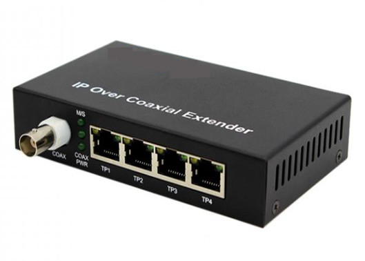 10/100Mbps POE Over Coax EOC 컨버터 1 BNC 및 4 POE 이더넷 포트를 가진 2KM