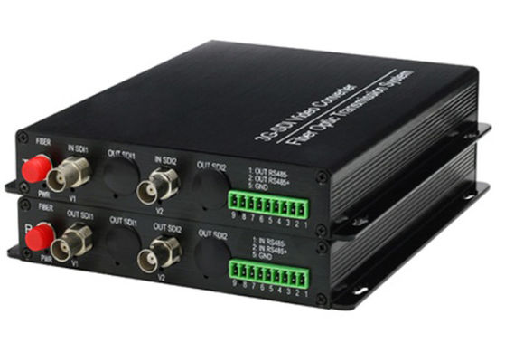 섬유 광학의 변환기 2 BNC 1 광 포트로 2CH 3G SDI HD SDI