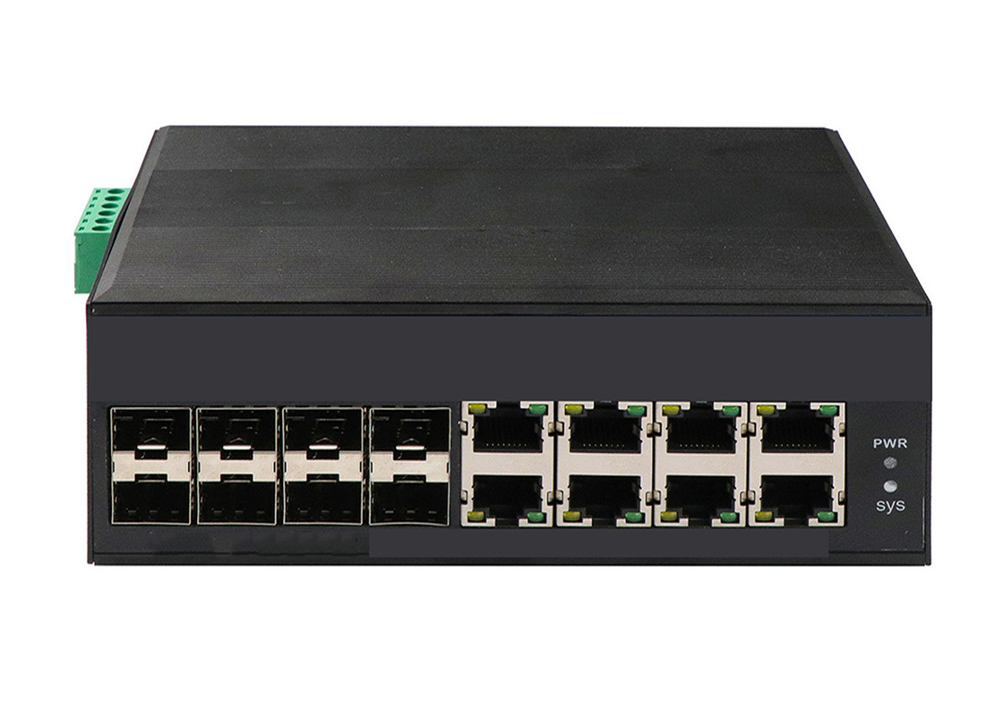 전체 기가비트 8 POE 이더넷 및 8 SFP 포트가 있는 산업용 관리형 SFP 파이버 스위치