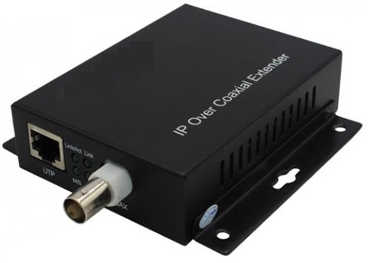 PoE + Ethernet over Coax (EOC) 컨버터 10/100mbps 1.5km 1 BNC 및 1 이더넷 포트
