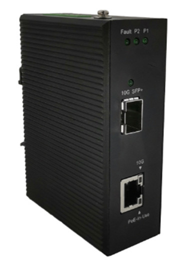 산업용 802.3bt 90W 10G PoE 미디어 변환기 저장 및 전수 처리 유형