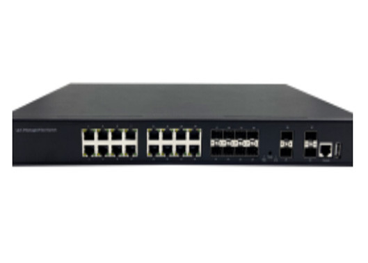 10G 관리 섬유 이더넷 스위치 4 1G/10G SFP+ 및 16 1000Mbps 이더넷 +8 1000Mbps SFP 포트